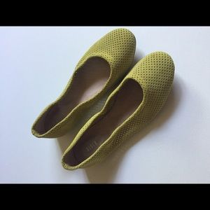 Bloch perforated suede ballet flats